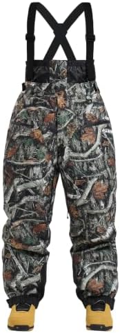 GSOU SNOW Mens Womens Snowboard Pants-Baggy Ski Snow Bibs