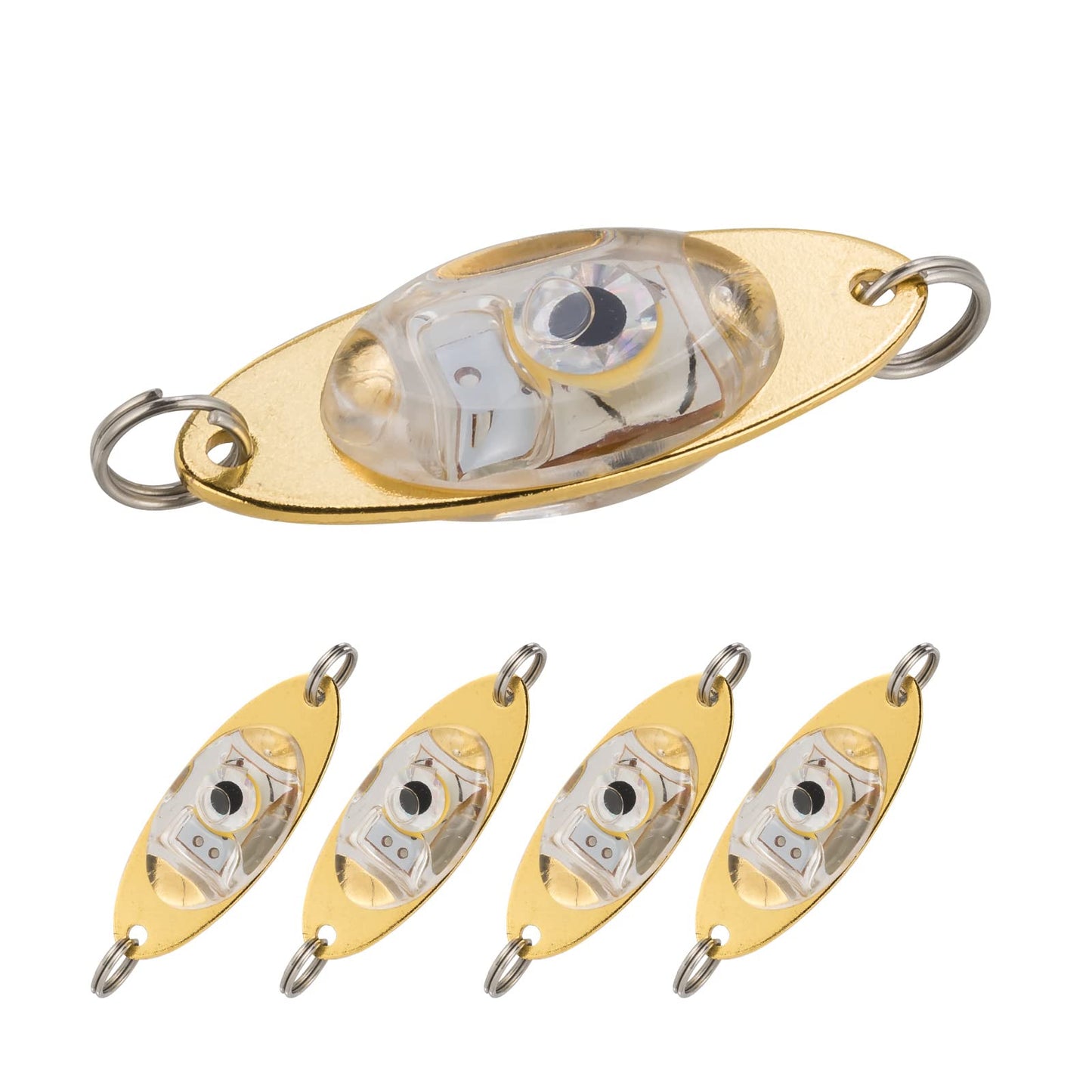 Dr.Fish LEDフィッシング ルアーキット ディープドロップフィッシングライト LEDフィッシングスプーン 水中フラッシャー ダイヤモンドライト トローリングルアー ハリバットリグ