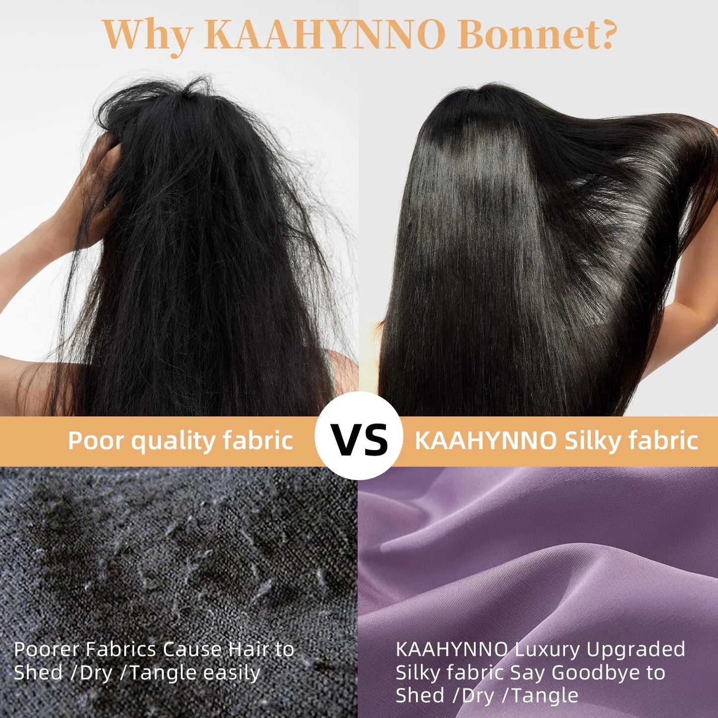 就寝用シルクボンネット、寝癖・くせ毛・天然パーマ用サテンヘアーボンネット（女性・男性兼用） - レッド