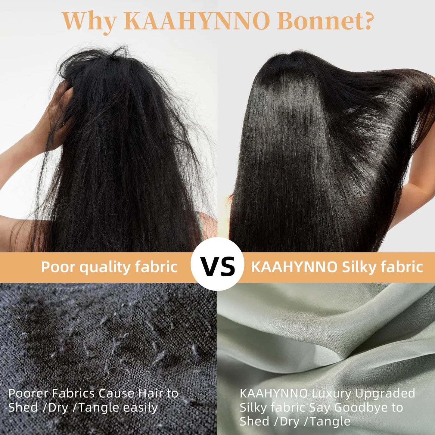 就寝用シルクボンネット（女性用）、就寝用サテン製ヘアボンネット（波状、巻き毛、天然パーマの女性・男性向け）- グリーン