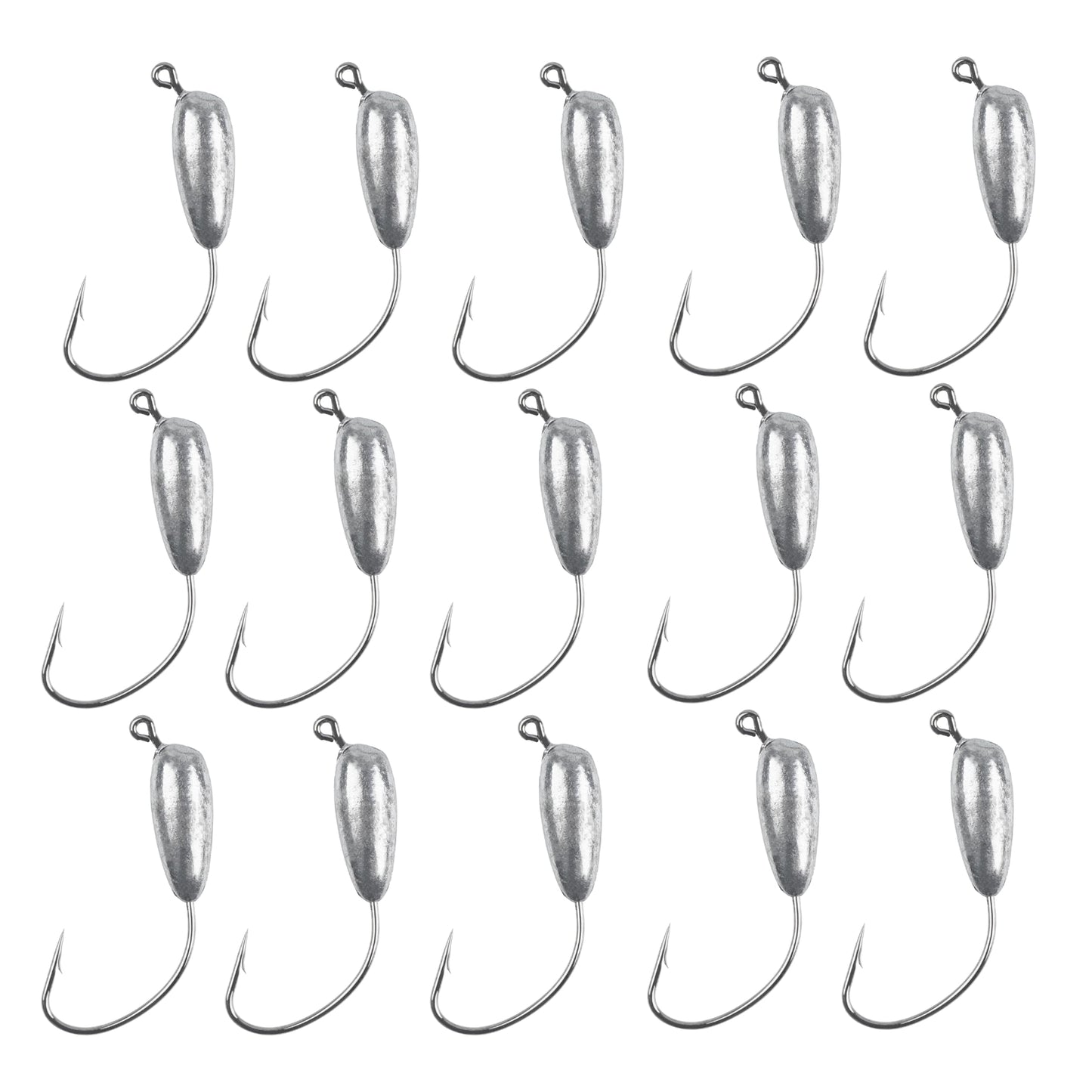 Tube Jig Heads for Bass Fishing Tube Bait Jig Hooks 15/30pcs Weighted Swimbait Jig Hooks Saltwater Freshwater Fishing Hooks Tube Jigs 1/8oz 1/4oz 3/8oz (1/4oz-15pcs)