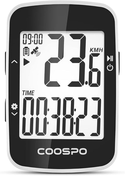 COOSPO BC26 Cycling Computer for Road Bikes, Wireless GPS Bike Computer for Entry Level Rider, GPS Bicycle Speedometer Odometer Wireless Cycling Computer with Automatic Backlight