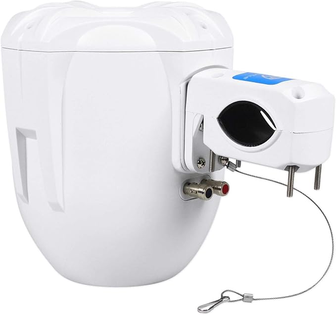 Rockville Pair RWB65W 6.5" White 2-Way Marine Wakeboard Tower Speakers, 250W Total, 4 Ohm, Waterproof, High-Fidelity Sound, Durable Mounting for Boats and Off-Road Vehicles