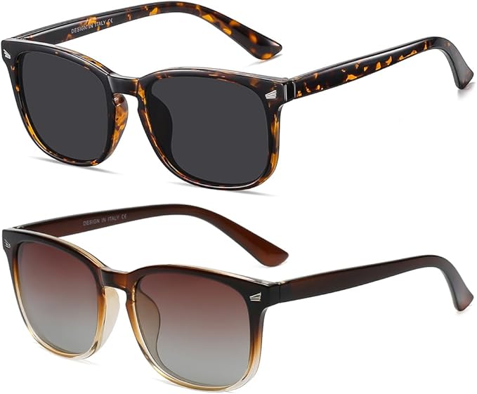 DUSHINE Polarized Sunglasses for Women Classic Retro Style UV400 Protection