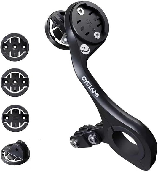 Out Front Mount Compatible with Garmin Edge GPS Bike Computer, XOSS G/G+, iGPSPORT Bike Light & Gopro Cycling Handlebar 25.4mm 31.8mm (M6W)
