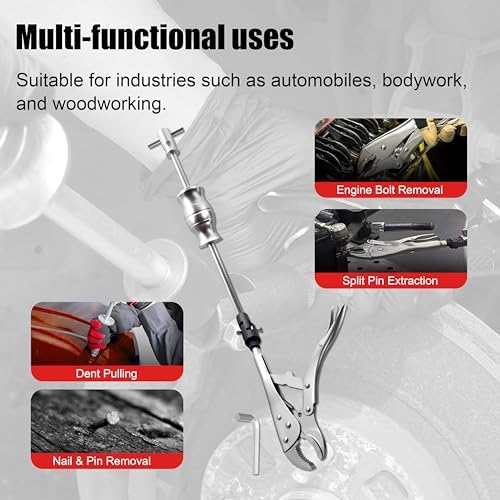 SGT Locking Pliers Slide Hammer Set, Vise Grip Slide Hammer Puller Set