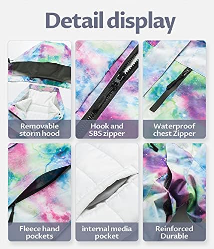 Women's 3 In 1 Waterproof Ski Jacket Windproof Snowboarding Jacket Warm Winter Snow Coat Raincoat