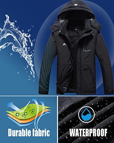 MOERDENG Women's Waterproof Warm Ski Coat Windproof Outdoor Winter Jacket