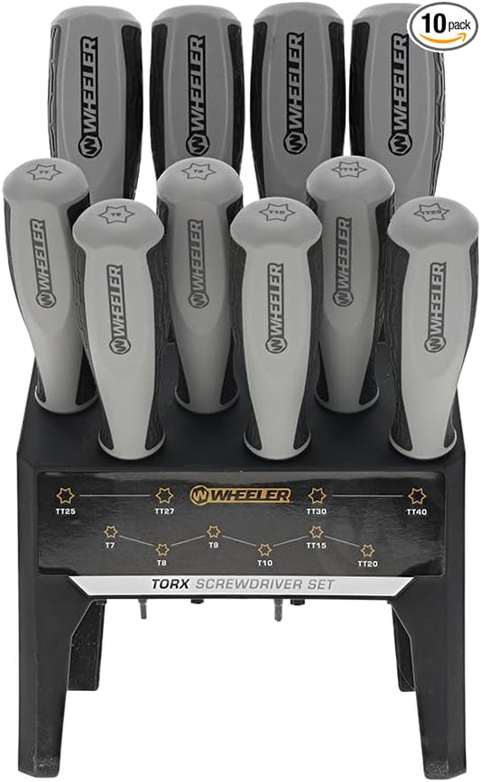 Wheeler 10 Piece Torx Screwdriver Set for Pistol Rifle Handgun Gunsmithing Rebuild and Maintenance