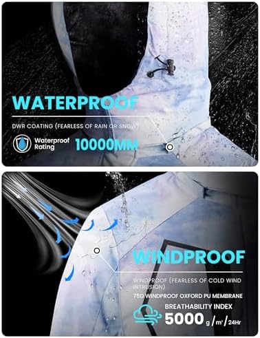 WULFUL Women's Waterproof Ski Jacket Warm Winter Coats Windproof Winter Jackets for Women Fleece Lined Windbreaker with Hood