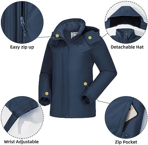 CAMEL CROWN Women's Ski Jacket Winter Snow Coat Waterproof Female Jackets