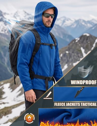 MAGCOMSEN Men's Jackets Tactical Winter Waterproof Softshell Rain Coat