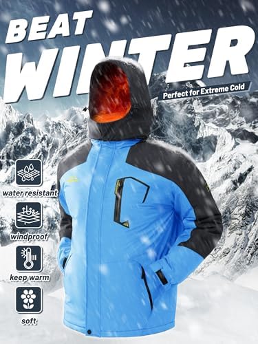TACVASEN Men's Winter Skiing Jackets Waterproof Thermal Snowboard Coats