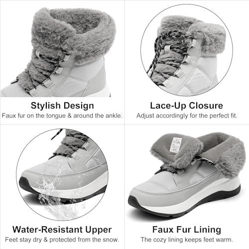 DREAM PAIRS Women's Outdoor Winter Snow Boots