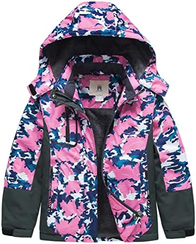 Girl's Waterproof Ski Jacket Warm Winter Snow Coat Windproof Snowboarding Rain Jacket