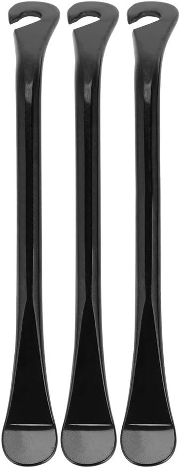 Tire Lever, 3pcs Bike Tyre Repair Tool compatible with MTB and Road Bike, High Dense Carbon Steel, Black
