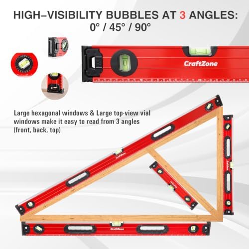 4PC Magnetic Spirit Level Set 16",24",32",48" Torpedo Level