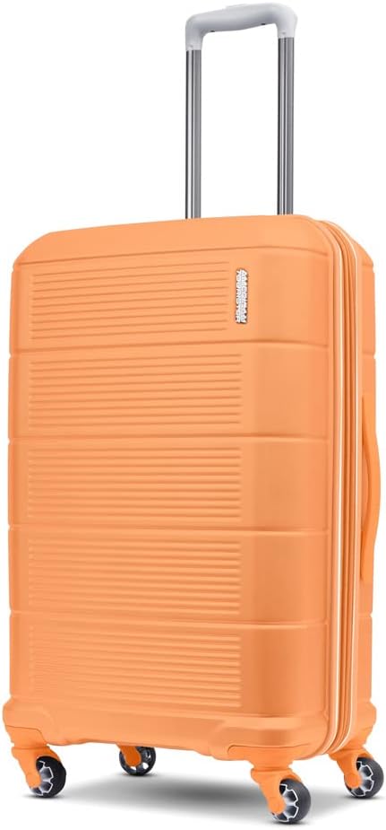 American Tourister Stratum 2.0 拡張可能ハードサイド荷物 スピナーホイール付き、24インチ チェックイン-M、パパイヤ