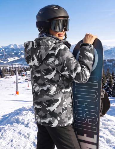 TACVASEN Women's Winter Coats Waterproof Snow Ski Jacket Warm Fleece
