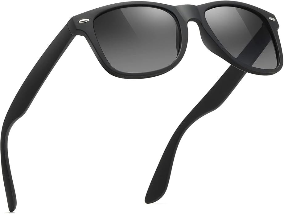 FEIDUSUN Sunglasses Men Polarized Sunglasses for Mens and Womens,Black Retro Sun Glasses Driving Fishing UV Protection