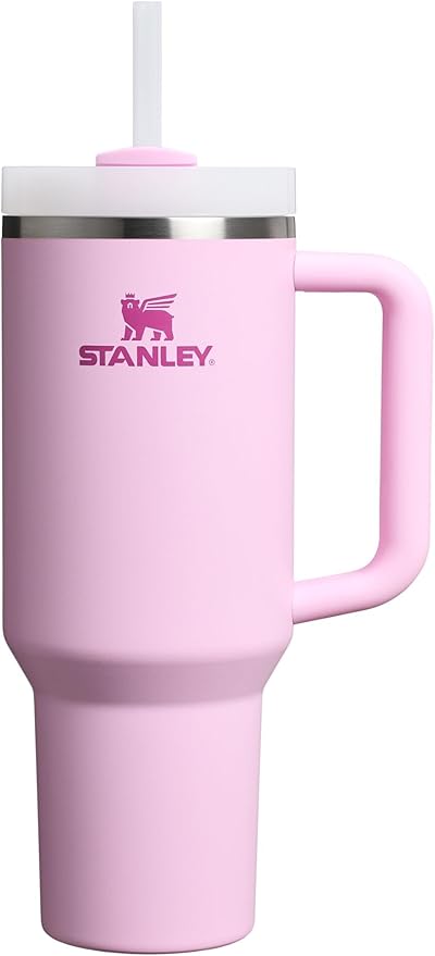 STANLEY Quencher H2.0 タンブラー ハンドルとストロー付き 40oz | Flowstate 3段階調節フタ | 車のドリンクホルダー対応 旅行に便利 | 真空断熱ステンレス | BPAフリー | チェリーブロッサム