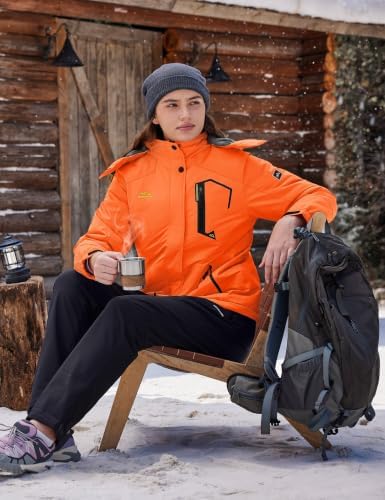 TACVASEN Women's Winter Coats Waterproof Snow Ski Jacket Warm Fleece