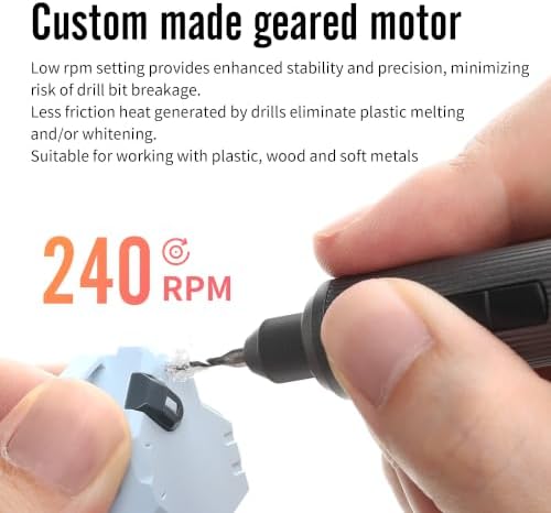DSPIAE AT-ED Orbit Electric Hand Drill, Hobby Model Mini Drill Pen, Red