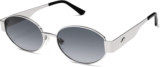 SOJOS Retro Oval Sunglasses for Women Trendy Classic Shades UV400 Protection SJ1256