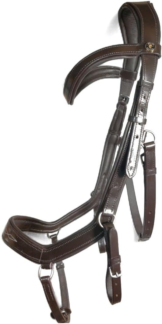 Pressure Relief Comfort Ergonomic Horse Bridle Fancy Stitch Havana Brown | Ergonomic | Comfortable | Durable (Fancy Stitch, Full/Horse)