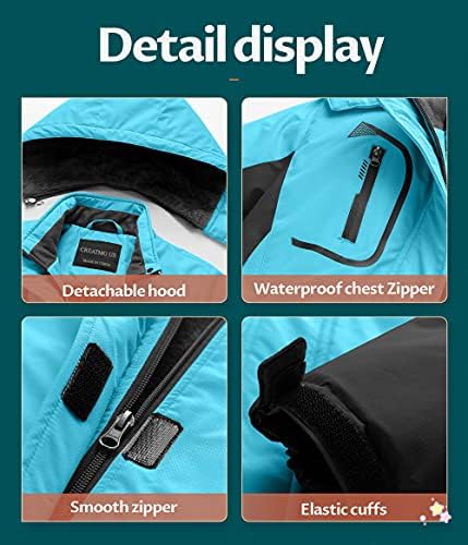 Girl's Waterproof Ski Jacket Warm Winter Snow Coat Windproof Snowboarding Rain Jacket