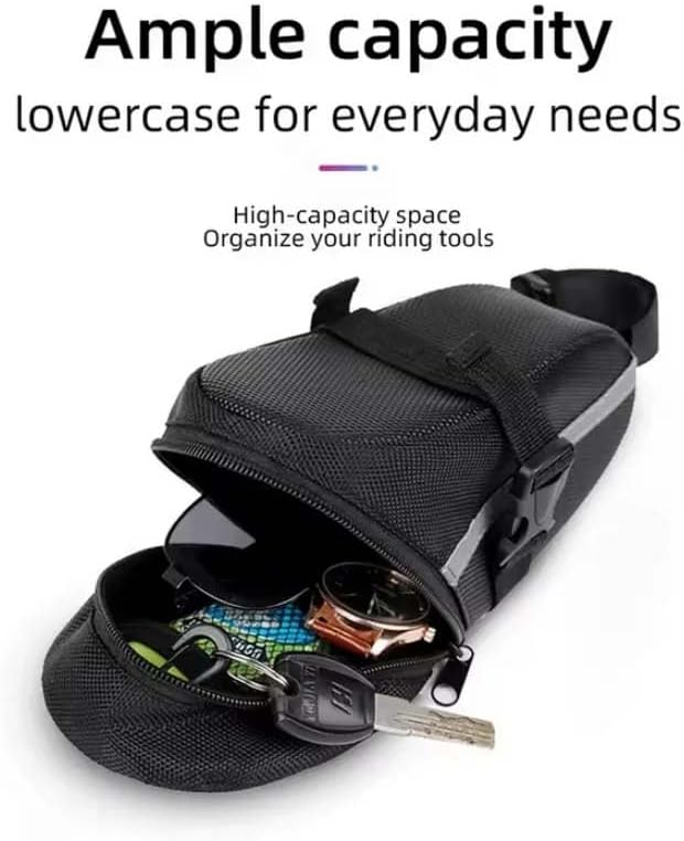 Mountain Bike Seat Bag Compact Road Bike Saddle Bag Bike Repair Tool Carrier Organizer Storage Pouch Wedge Bag Pack for Racing Bike Cycling Bicycle Spare Tubes Multi-tool Hex Wrench eBike