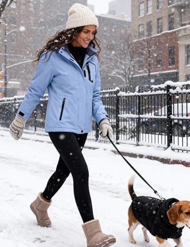 Women's Waterproof Ski Jacket Warm Winter Coat Fleece Snowboarding