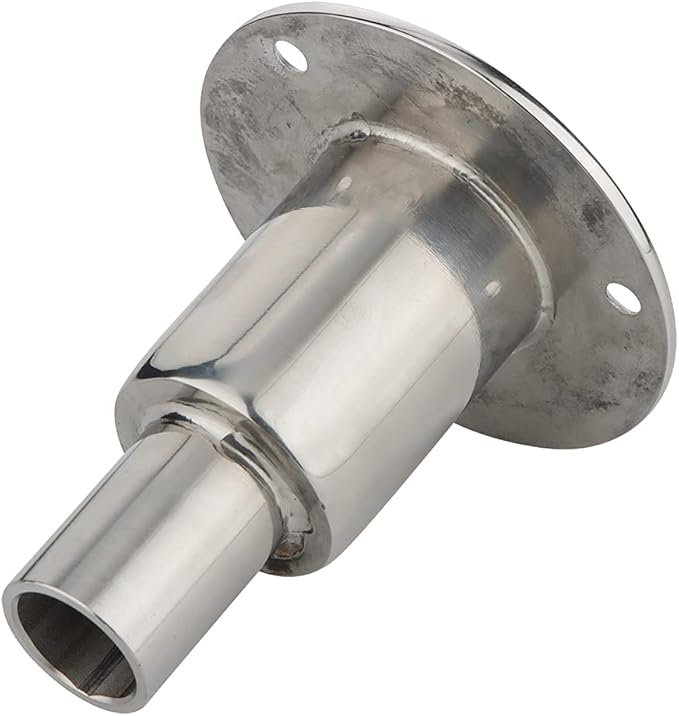 Stainless Steel 316 Straight Thru Hull Exhaust Skin, Fitting 24mm Tube Pipe Socket Hardware, for Diesel Parking heaters