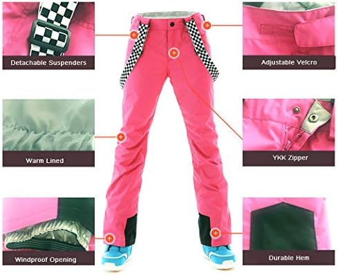 Women's Ski Jackets and Pants Set Windproof Waterproof Insulated Snowsuit Winter Warm Snowboarding Snow Coat