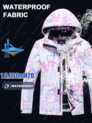 Women's Ski Jackets and Pants Set Waterproof Insulated Snowsuit Winter Warm Skisuit Fashion Snowboarding Snow Coat