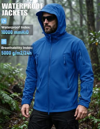 MAGCOMSEN Men's Jackets Tactical Winter Waterproof Softshell Rain Coat