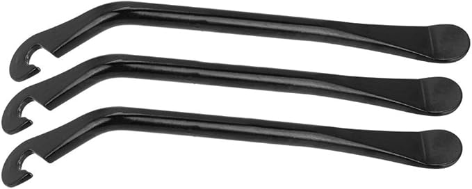 Tire Lever, 3pcs Bike Tyre Repair Tool compatible with MTB and Road Bike, High Dense Carbon Steel, Black