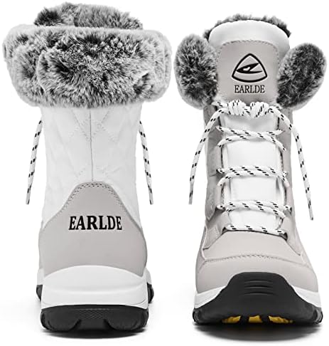 EARLDE Women's Snow Boots Waterproof Mid-Calf Winter Boots
