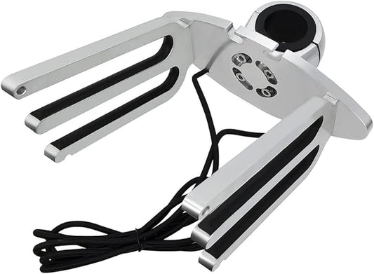 Made Wakeboard Rack, Polished Aluminum Wakeboarding Tower Holder, Adjustable Angle Base to Level with Boat, Clamp Fits Tubing Sizes: 1 3/4", 1 7/8", 2", 2 1/4", 2 3/8", 2 1/2"