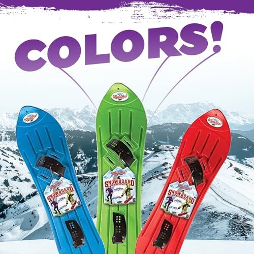 The Original Geospace Sledsterz Kids Beginner Snowboard for Winter Fun on Snow, with Adjustable Step-in Bindings; for Kids Between 4 to 12 Years Old