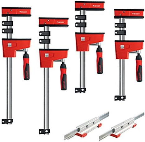 BESSEY KREX2450 K Body REVO Clamp Kit, 2 x 24 In., 2 x 50 In. and 2 KBX20 Extenders - 1700 lbs Nominal Clamping Force. Spreader, and Woodworking Accessories - Clamps and Tools for Cabinetry