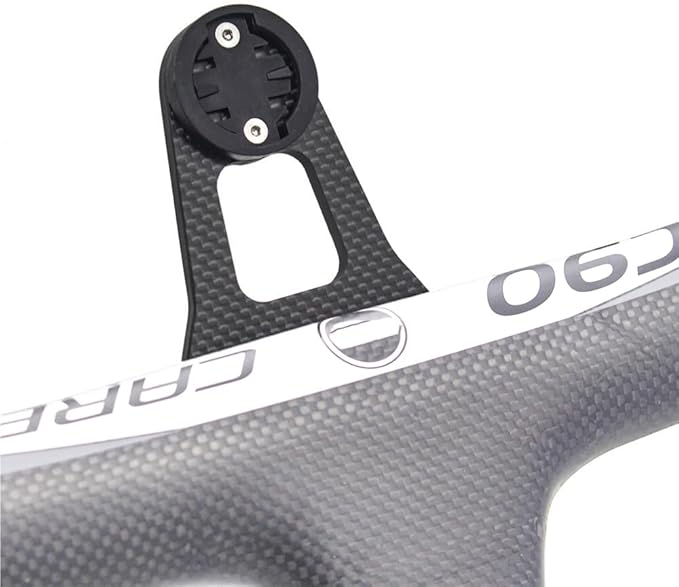 Carbon Fiber Bike Computer Mount, Integrated Handlebar Mount for GPS Devices and Action Cameras - Lightweight Construction for Mountain Bikes and Road Bikes