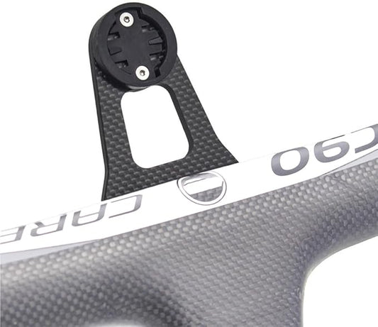 Carbon Fiber Bike Computer Mount, Integrated Handlebar Mount for GPS Devices and Action Cameras - Lightweight Construction for Mountain Bikes and Road Bikes