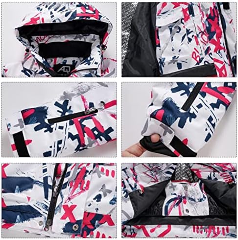 Men's Jacket and Pants Set Insulated Waterproof Waterproof Snowboard Snowsuits for Snow Sport