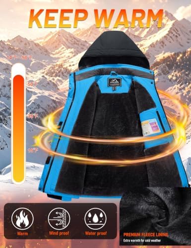 MAGCOMSEN Winter Coats for Women Ski Jackets Snow Waterproof Warm Rain Coat
