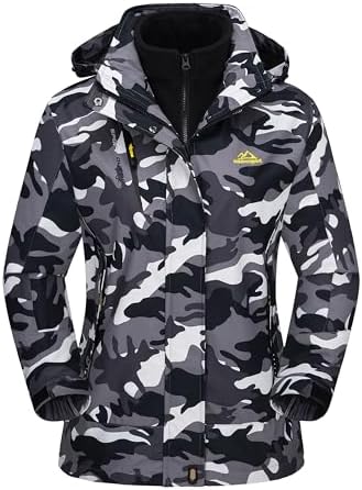 MAGCOMSEN Women's 3-in-1 Winter Coats Snow Ski Jacket Waterproof Windproof Fleece Lined Winter Jacket Parka
