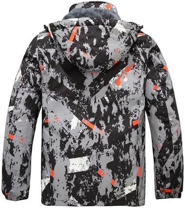 wantdo Men's Softshell Waterproof Polar Fleece Breathable Climbing Ski Coat