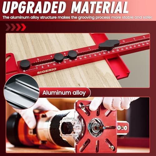 Router Circle Cutting Jig for DeWalt/Bosch/Milwaukee Compact Routers – 4 in 1 Adjustable Router Jig, Aluminum Alloy Circle Cutting Guide for Trim Routers, 5.5–30" for Circles, Arcs & Grooves