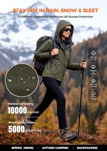 wantdo Women's Waterproof Ski Jacket Warm Fleece Lined Snow Winter Coat