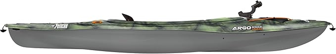 Pelican Argo 100X - Angler Sit in Fishing Kayak - Vapor Black Lime - Lightweight Stable - Ergoform™ Padded seat - 10 ft